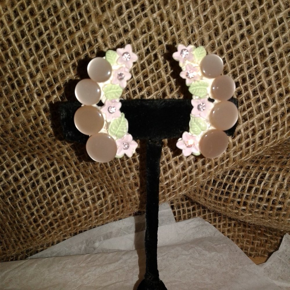 Clip on Pink  Earring